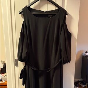Adrianna Papell Black Long Sleeve Dress